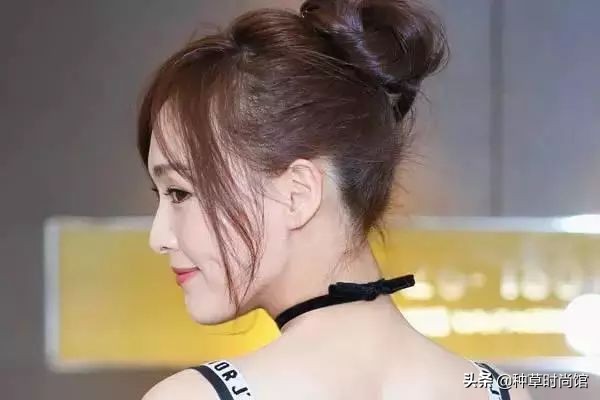 花瓣丸子头学生党蓬松,古风丸子头前额花瓣头饰