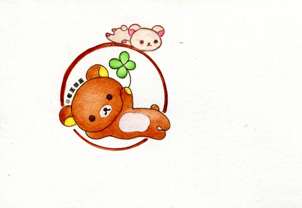 用数字8画小熊简笔画3秒学会,lucky简笔画粉色小熊