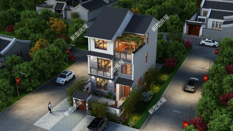 好看的中式农村自建房,简单实用的中式农村自建房