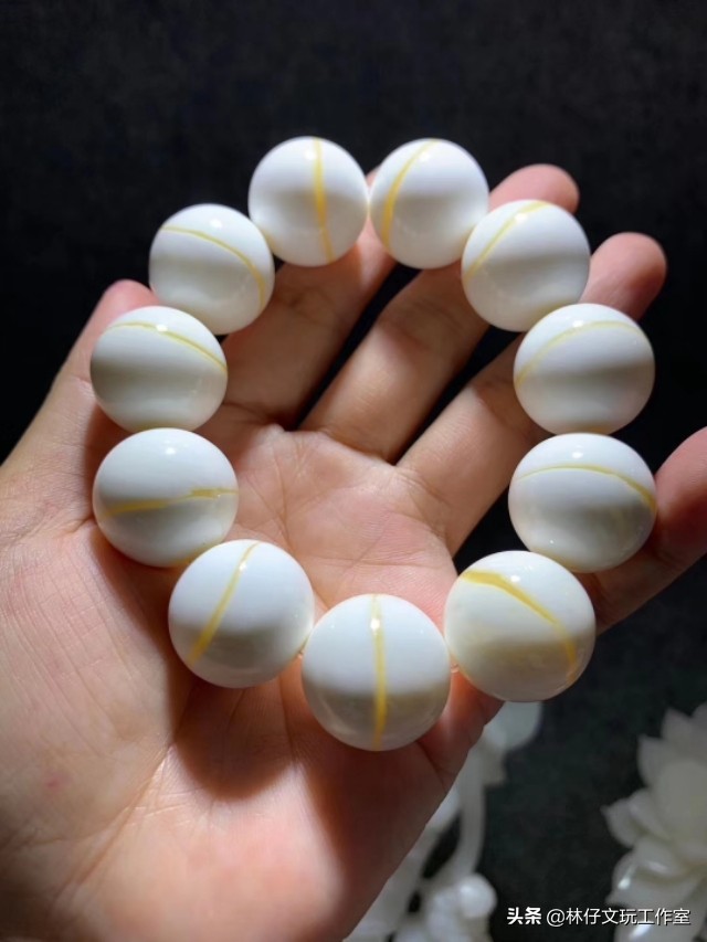 真假金丝砗磲对比照片,紫光灯照白砗磲的真假鉴别