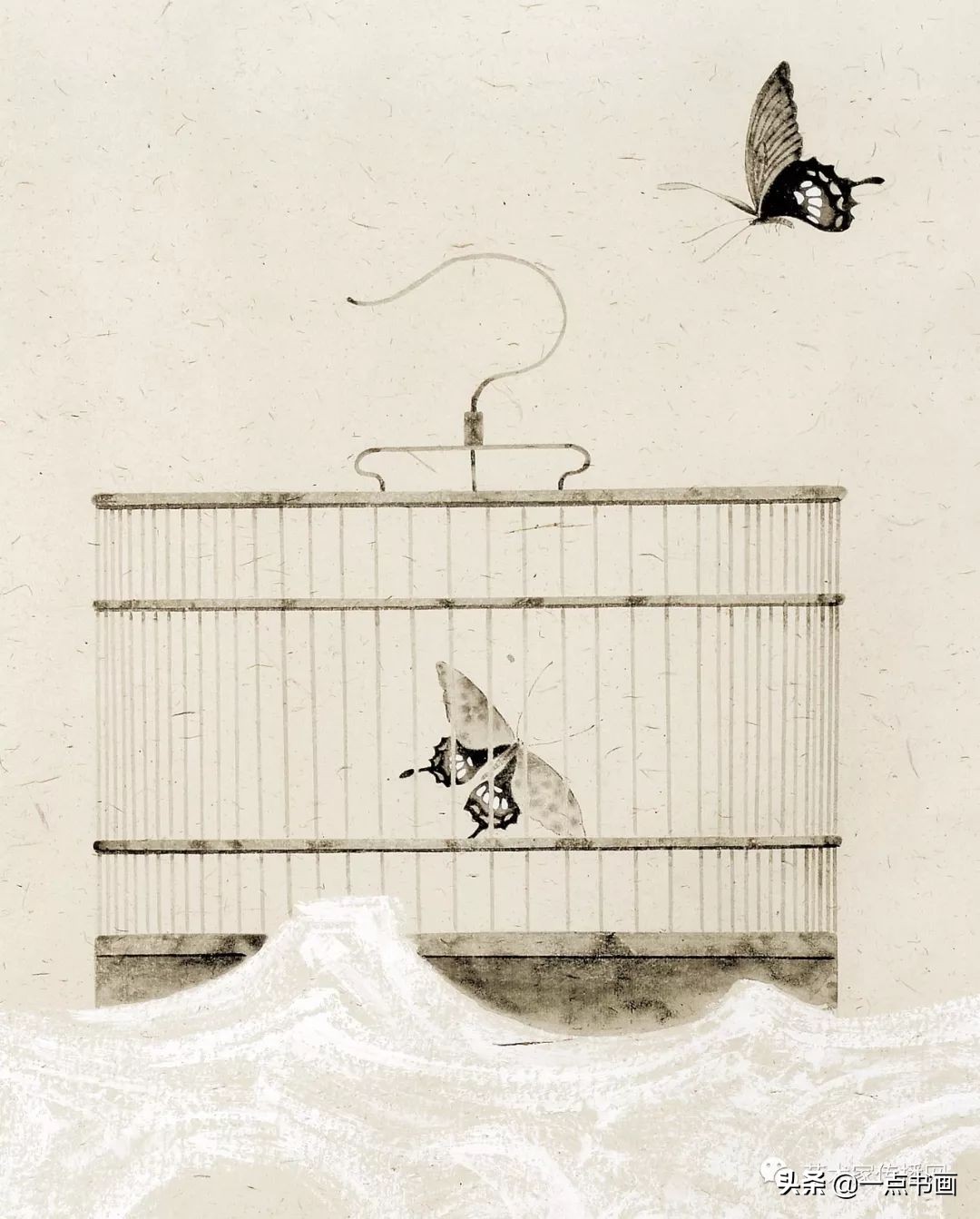 这位画家喜欢画鸟笼子，啥意思？