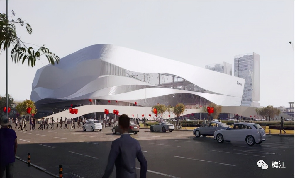 河西俯瞰,河西体育中心广场