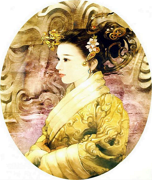 汉装潋滟---德珍彩绘古典美女画