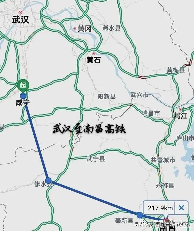 南昌到武汉增加一条高铁,南昌到武汉的高铁是走的哪条线
