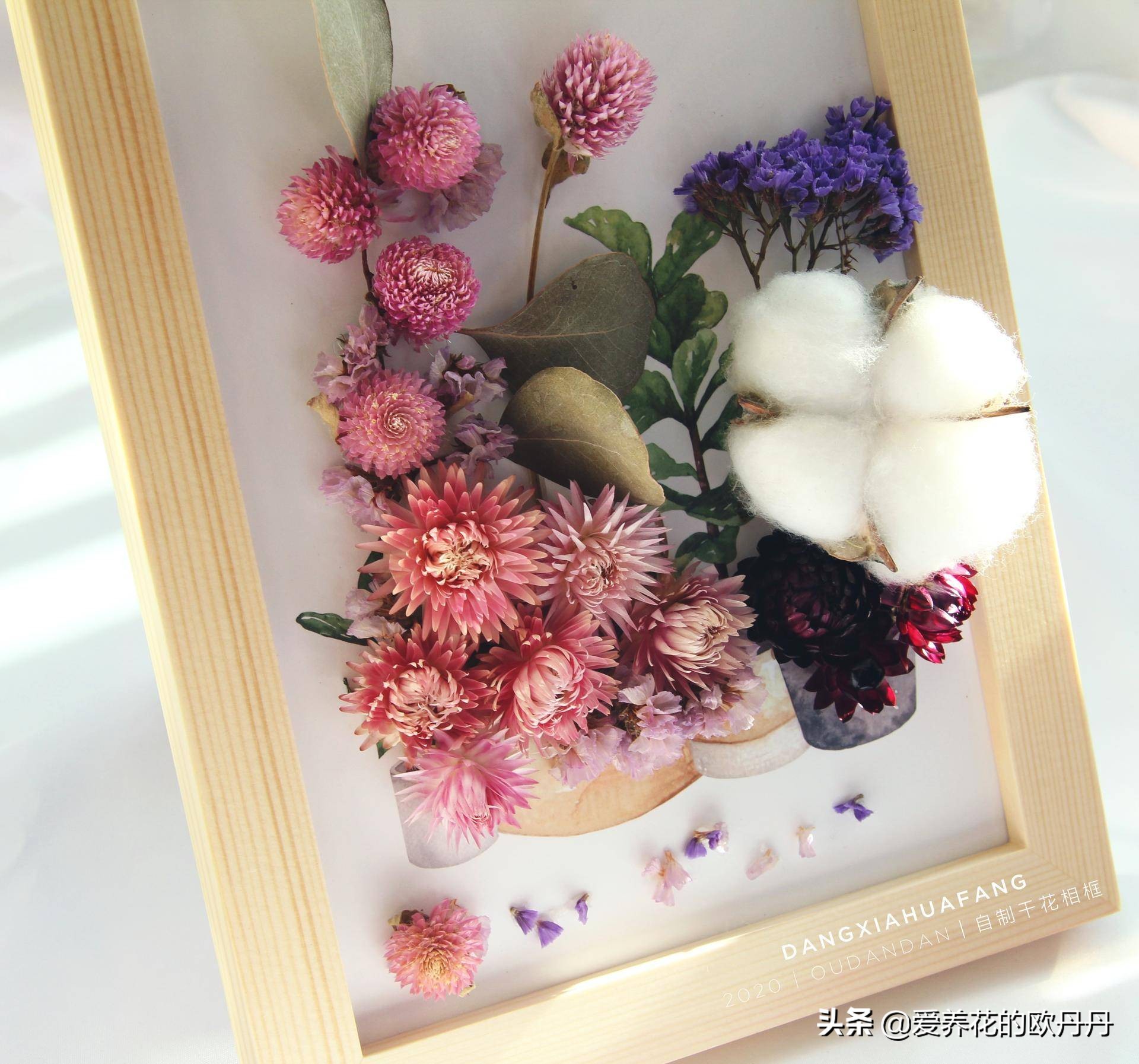 干花diy相框儿童,干花diy相框自制