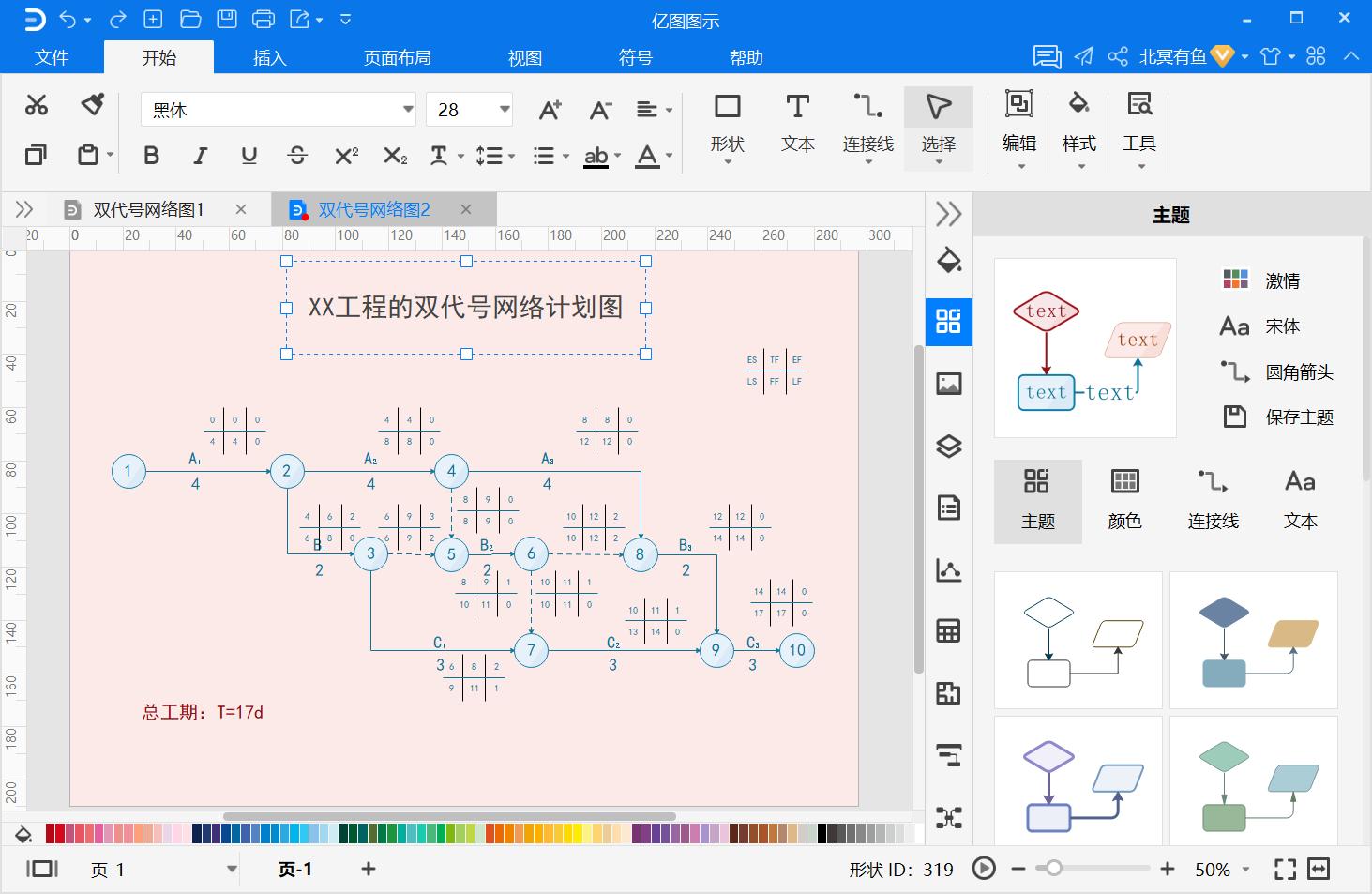 双代号网络图怎么画才正确,双代号网络图6个时间参数的计算