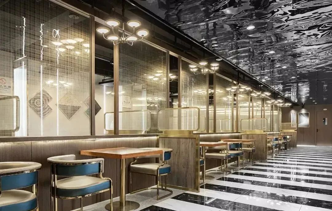 小户型奶油风客餐厅设计,咖啡餐厅设计效果图