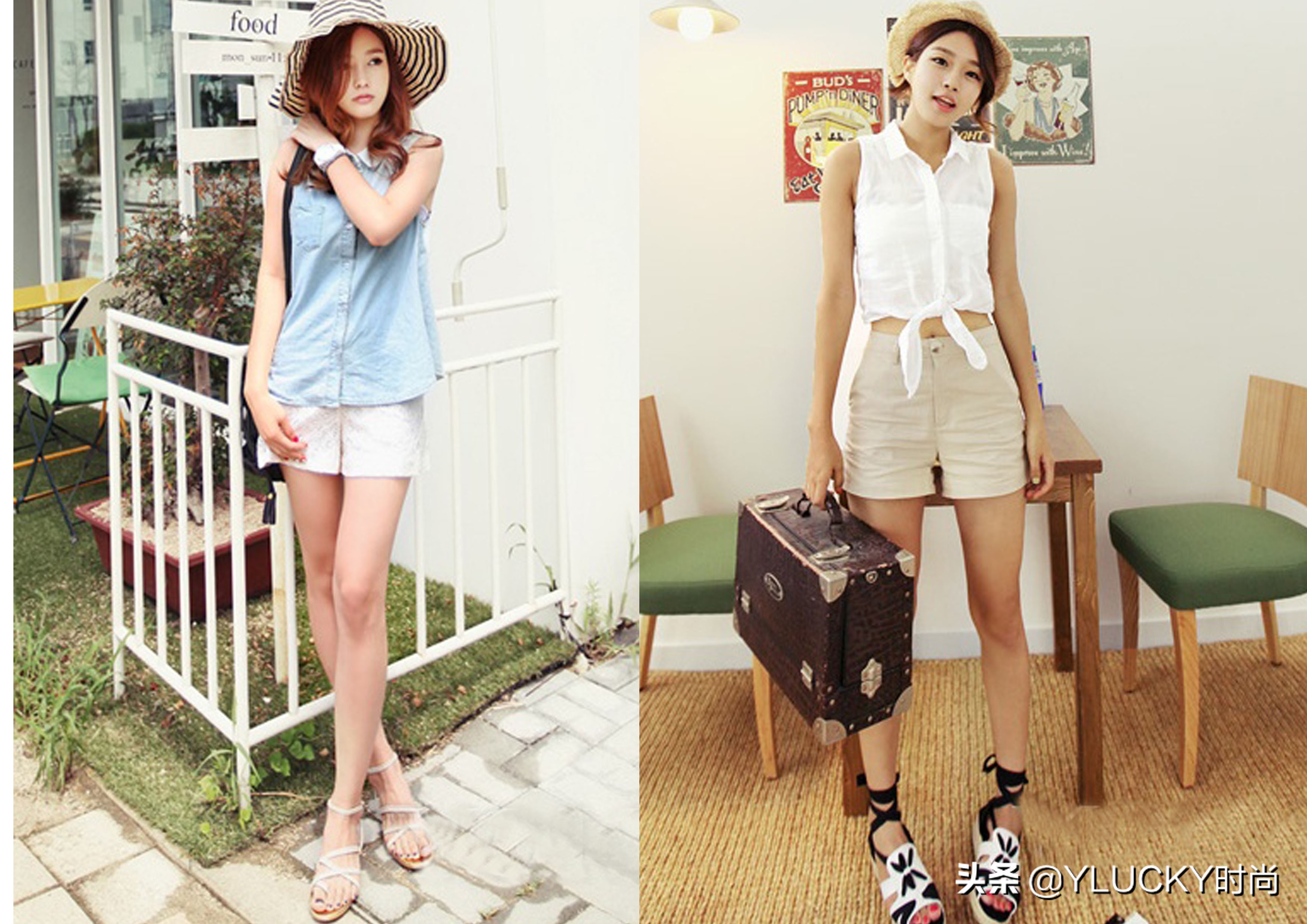 夏日清凉感十足的无袖衫穿搭示范,百搭减龄无袖衫