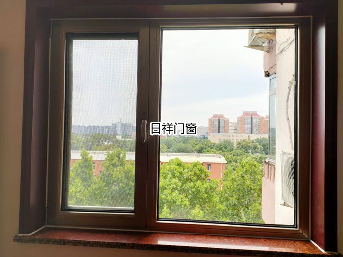 丰台断桥铝封阳台,香槟色108断桥铝封阳台