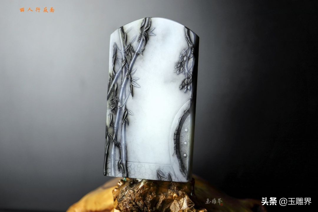 最漂亮的和田青花料,和田玉青花人物巧雕