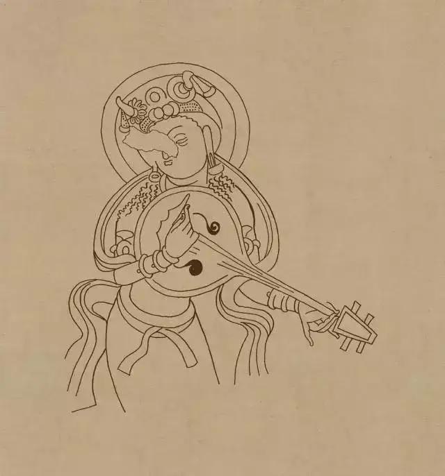 敦煌画线稿描摹,敦煌壁画白描勾线教程