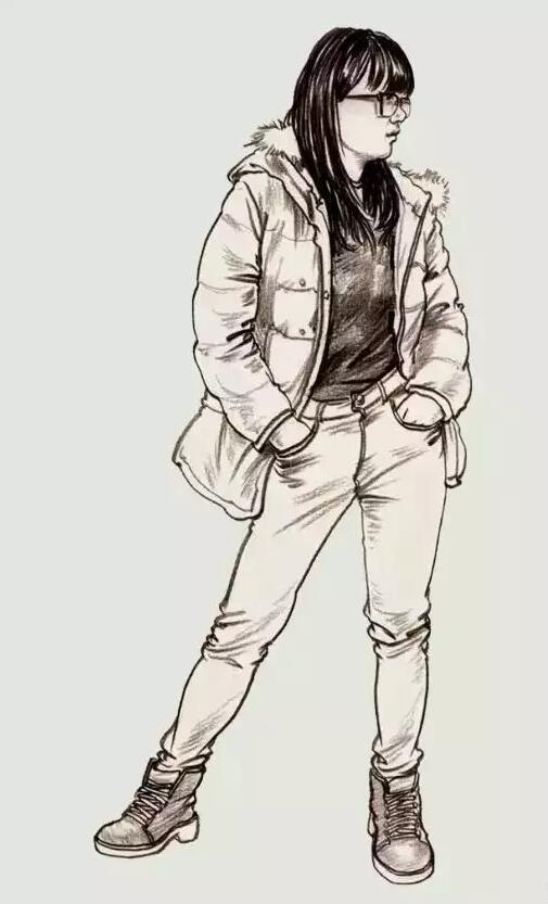 速写创作思路默写的技巧,简单生动的速写动态默写