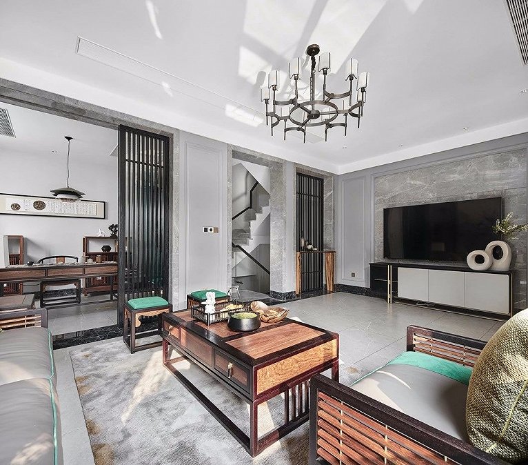 新中式高级灰图片大全,新中式大气与高贵