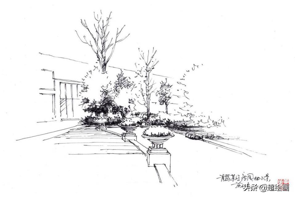 十大顶级钢笔画速写,钢笔速写100幅图片