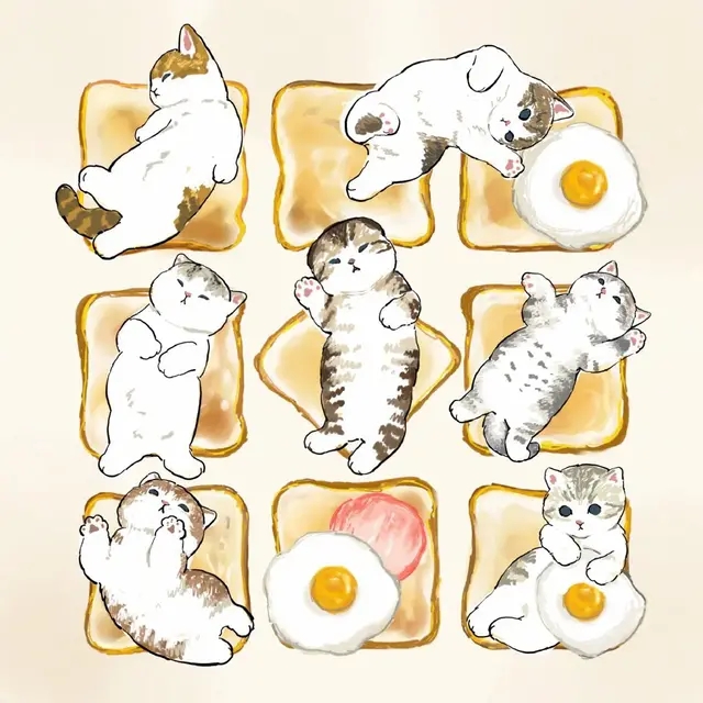 日本画师画自己家的猫,日本插画师画出养猫的日常