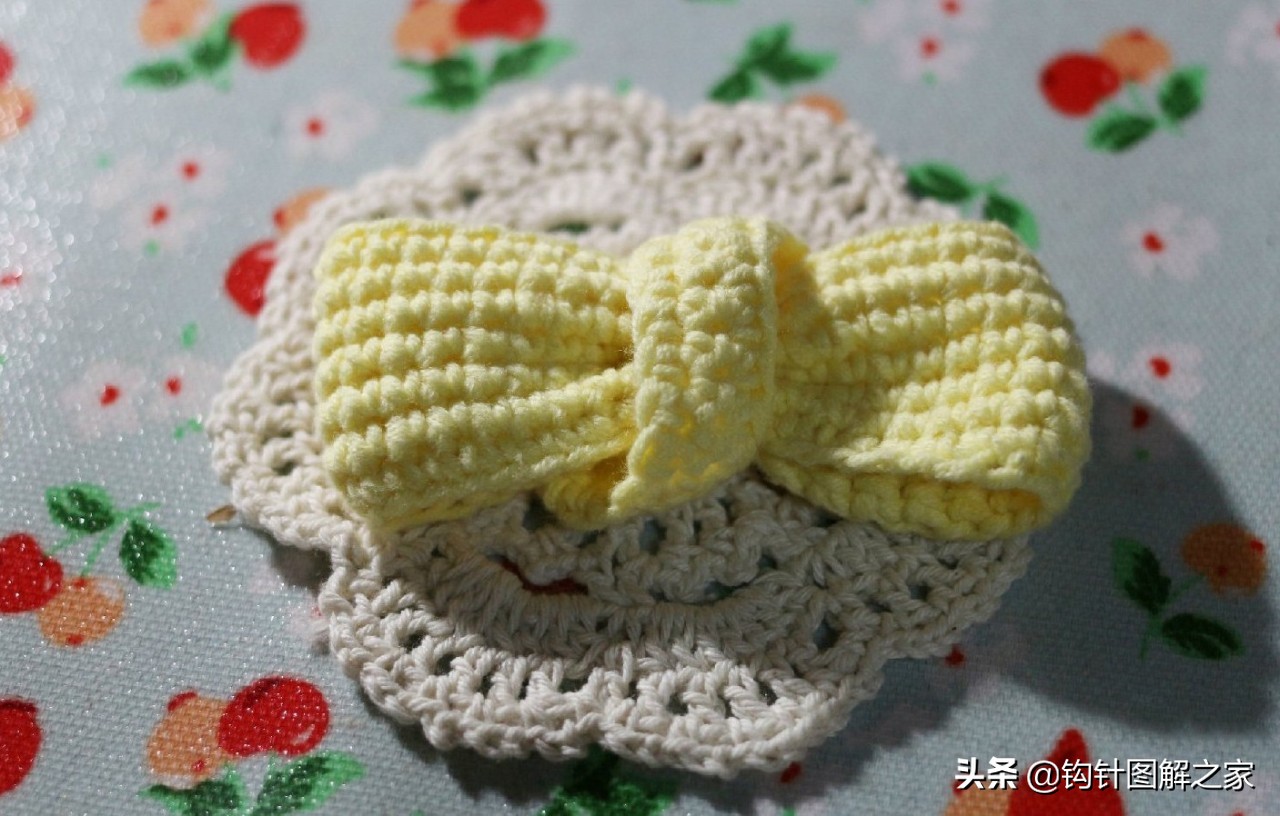 钩针蝴蝶结教程全过程,钩针蝴蝶结图解大全视频