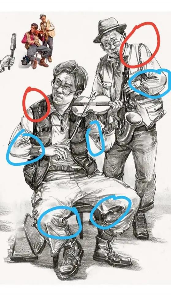 美术画速写怎样注意结构,速写人物写生照片褶皱怎么转换