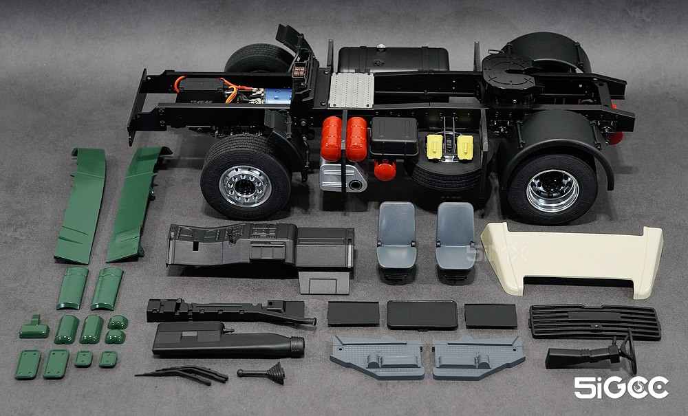 组装f2000拖头,组装f2000卡车模型