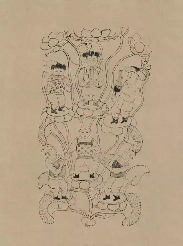 敦煌画线稿描摹,敦煌壁画白描勾线教程