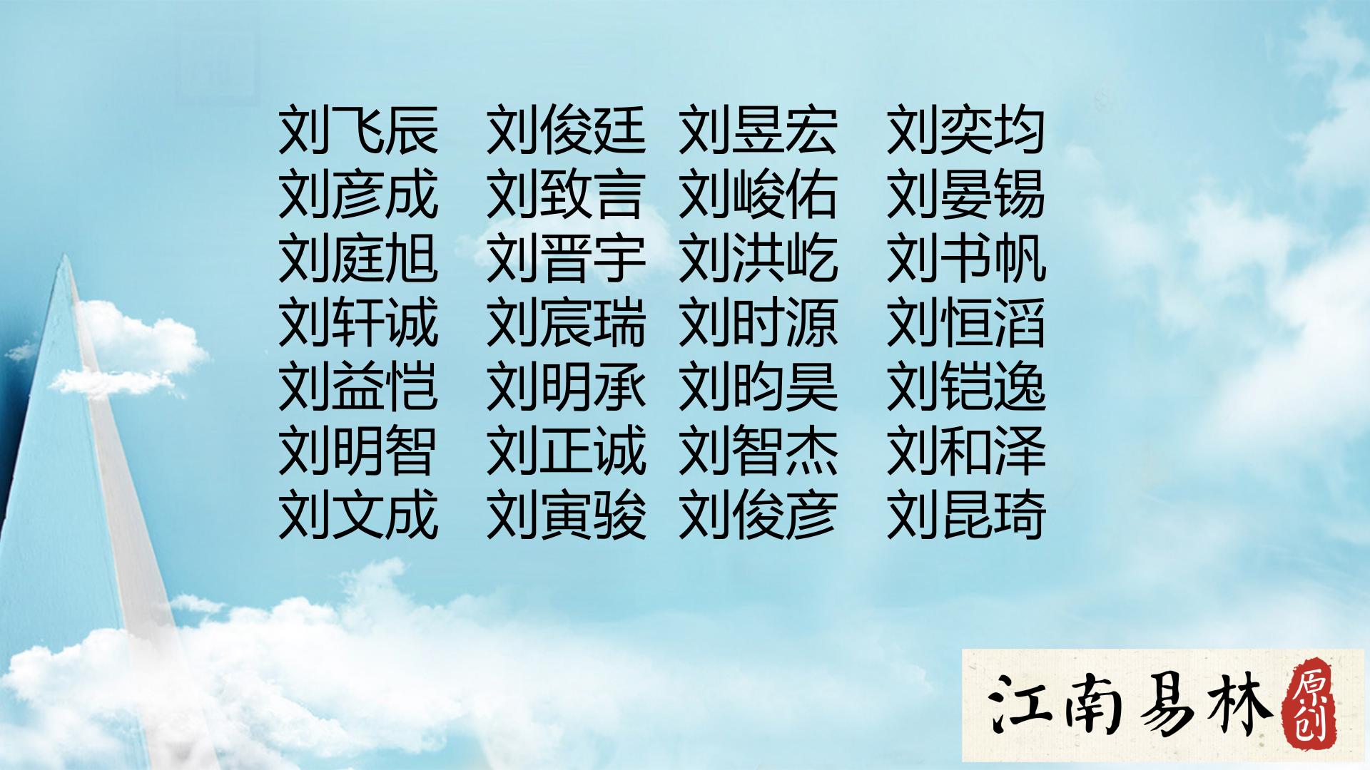 刘姓宝宝取名男女通用字,刘姓宝宝取名大全2021款两个字