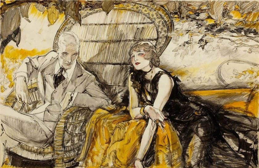 把各种场景画在一起的速写,速写故事小场景