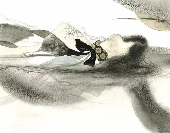 大鱼海棠唯美漫画插画设计,马克笔插画大鱼海棠