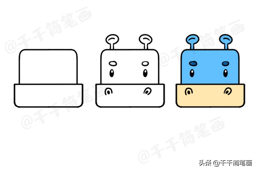 100个动物简笔画老虎,用圆形画各种小动物简笔画