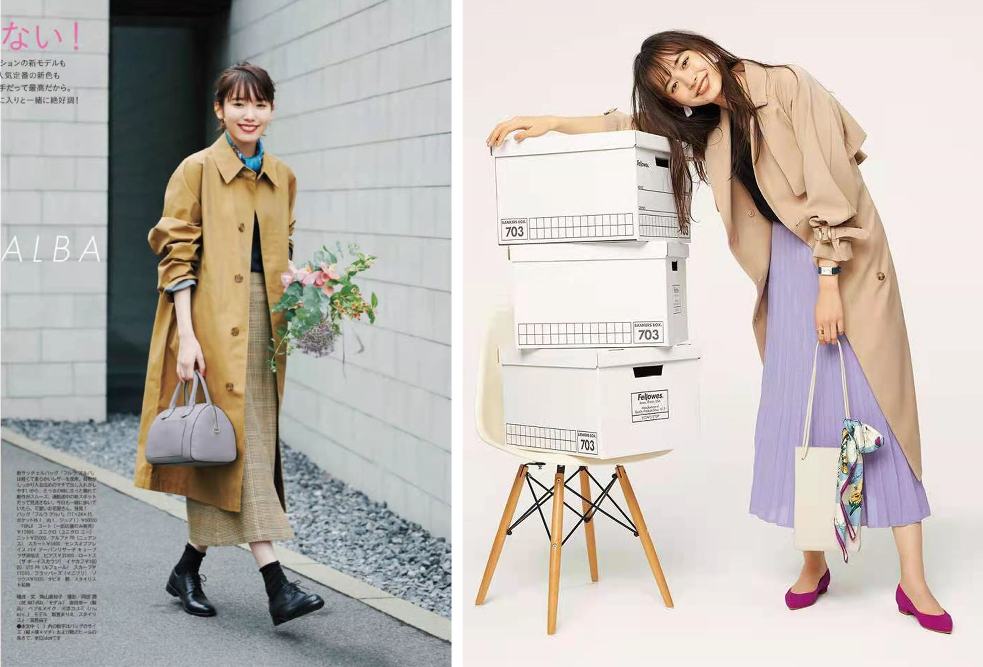 今春又火了一种气质穿搭,叫风衣+裙子,经典时髦还时尚