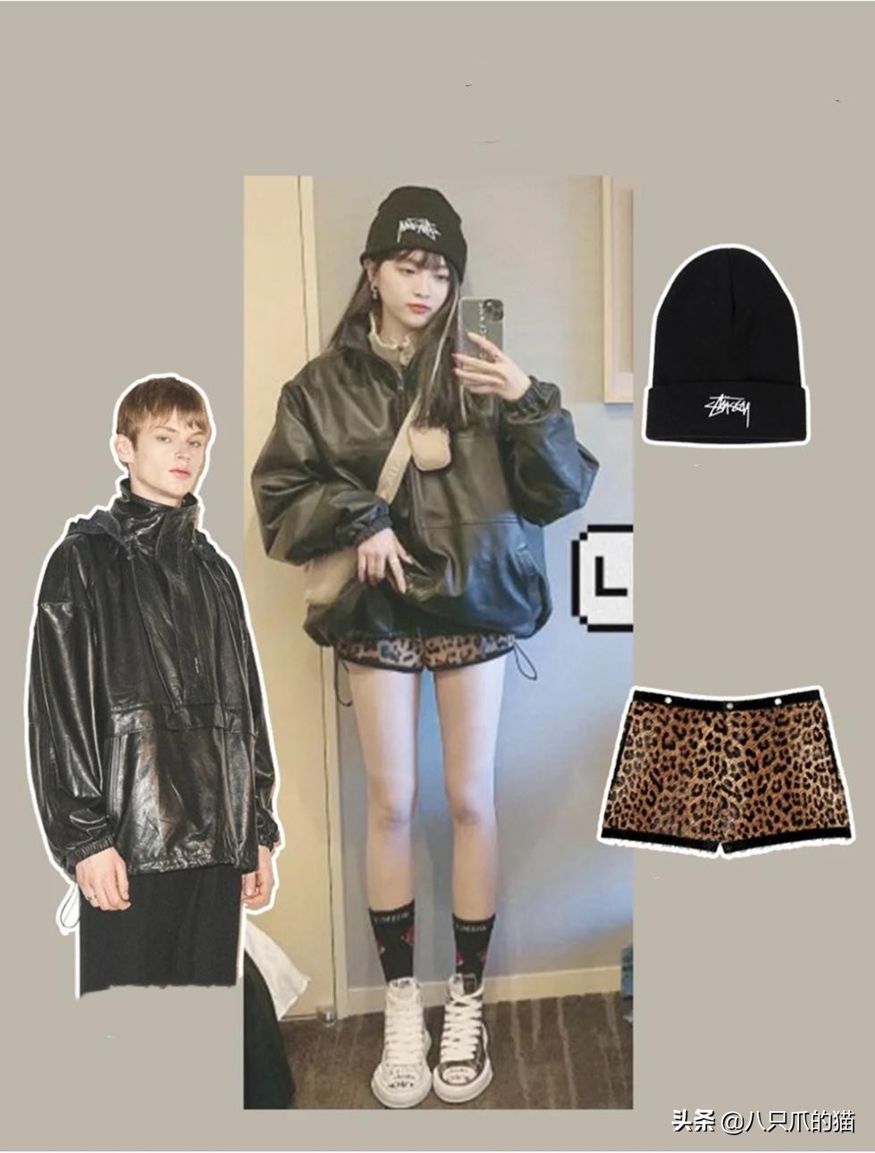 潮流穿搭鸳鸯鞋,鸳鸯鞋一黑一白穿搭