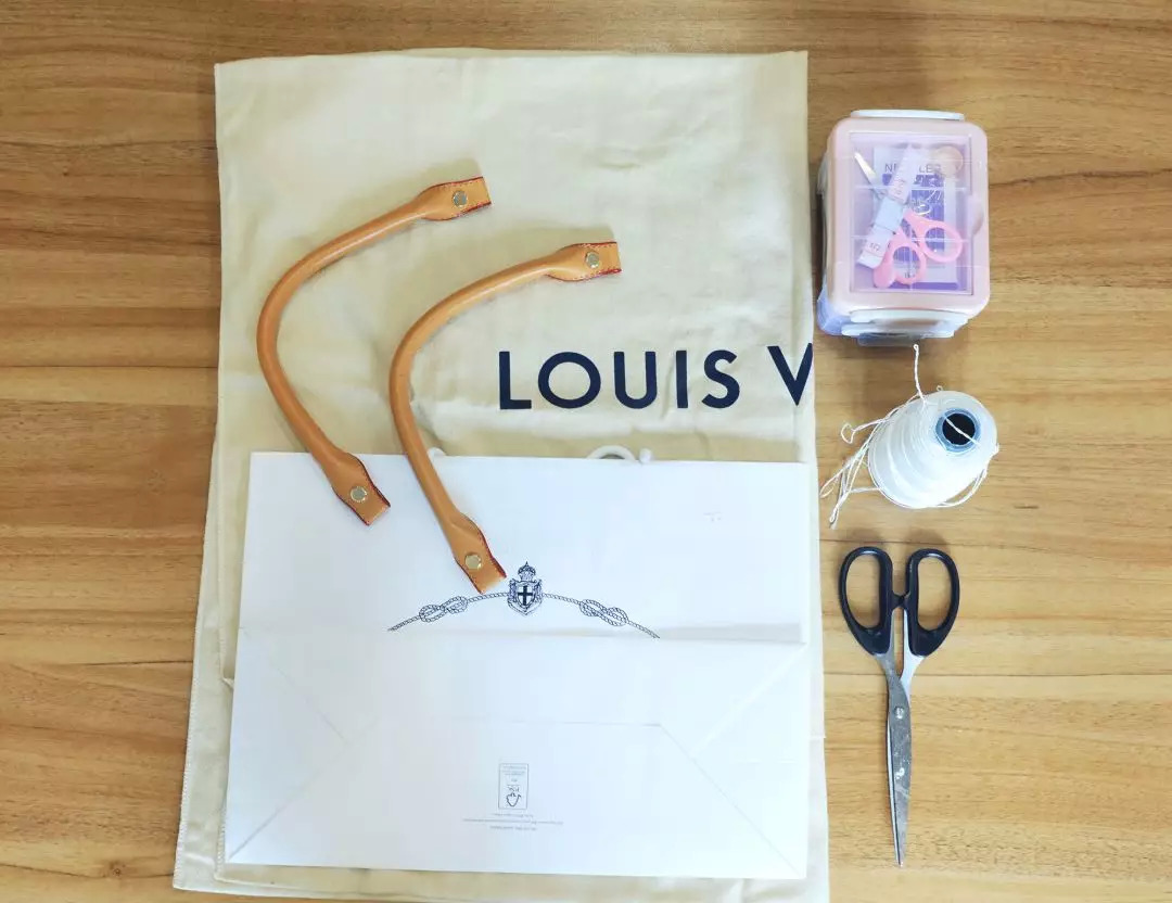 废旧纸袋如何做收纳包包,大牌纸袋斜挎包包改造教程