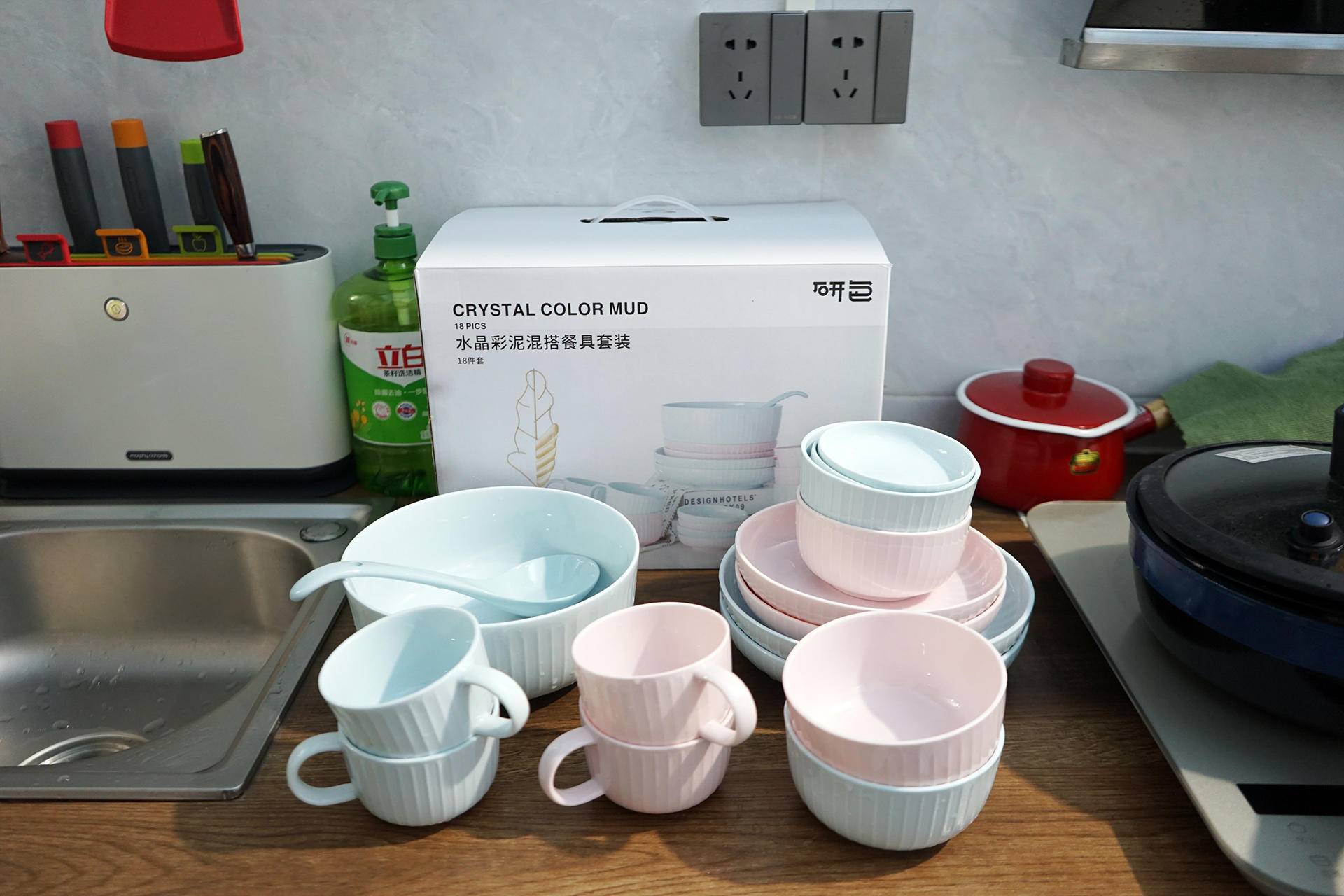 彩泥陶瓷餐具,北欧风格彩釉餐具