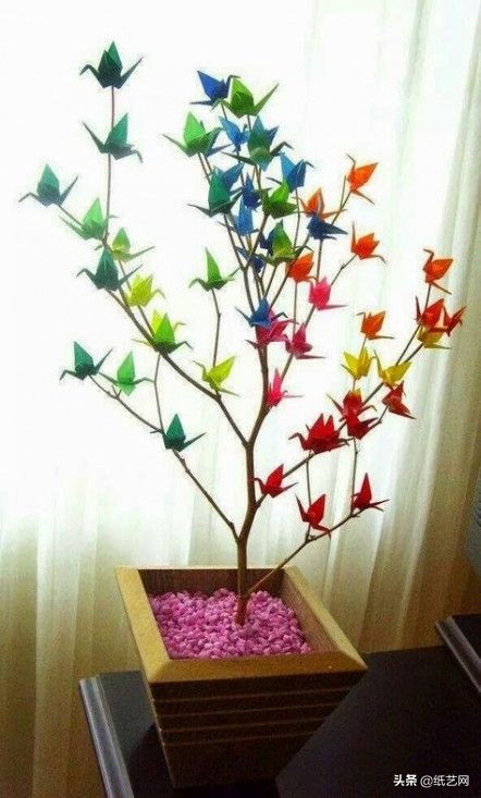 diy手工千纸鹤,diy千纸鹤挂件详细教程