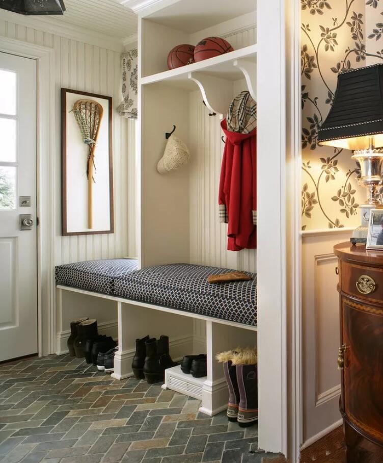 入户门厅造型设计,入户只能做一扇门的鞋柜怎么设计