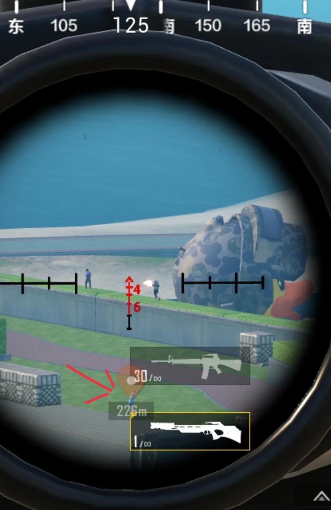 《和平精英》十字弩配4倍镜，暗箭难防的最好诠释！