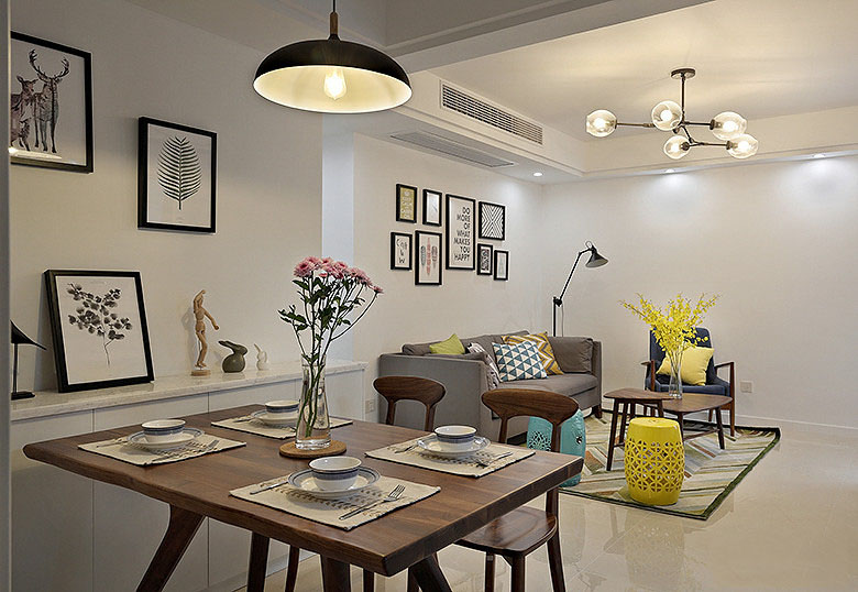 89平方三室两厅北欧风格装修