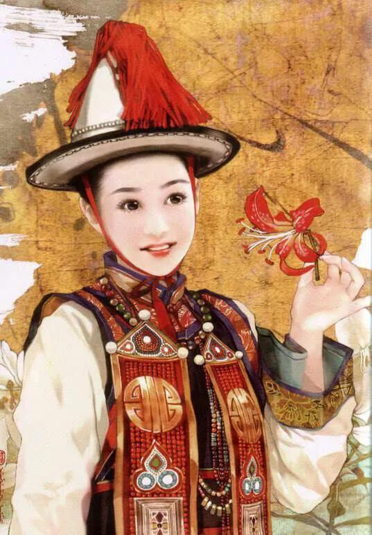 五十六个民族五十六枝花画,五十六个民族人物画高难度