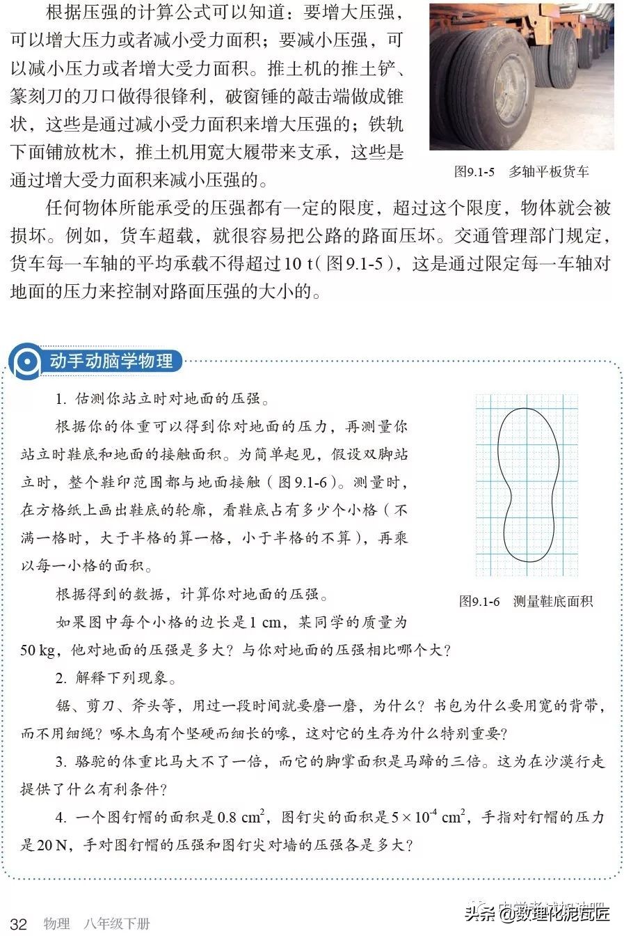 寒假八年级物理预习教辅,人教版八年级下册物理预习笔记