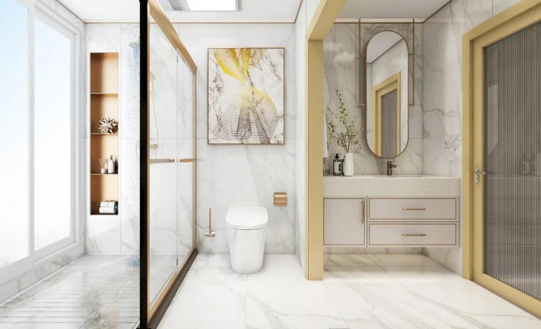 卫浴轻奢风格,意式轻奢的卫浴