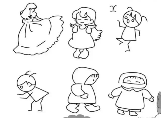 简笔画人物简单又好看画法,简笔画入门100张儿童简笔画