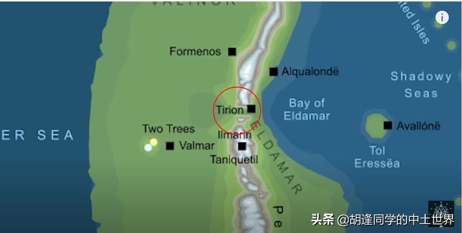 中土第一纪元最强的精灵王国,中土世界第一纪元高清地图