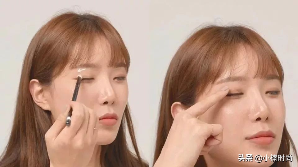 眼皮松眼影的晕染方法,眼影画法韩国