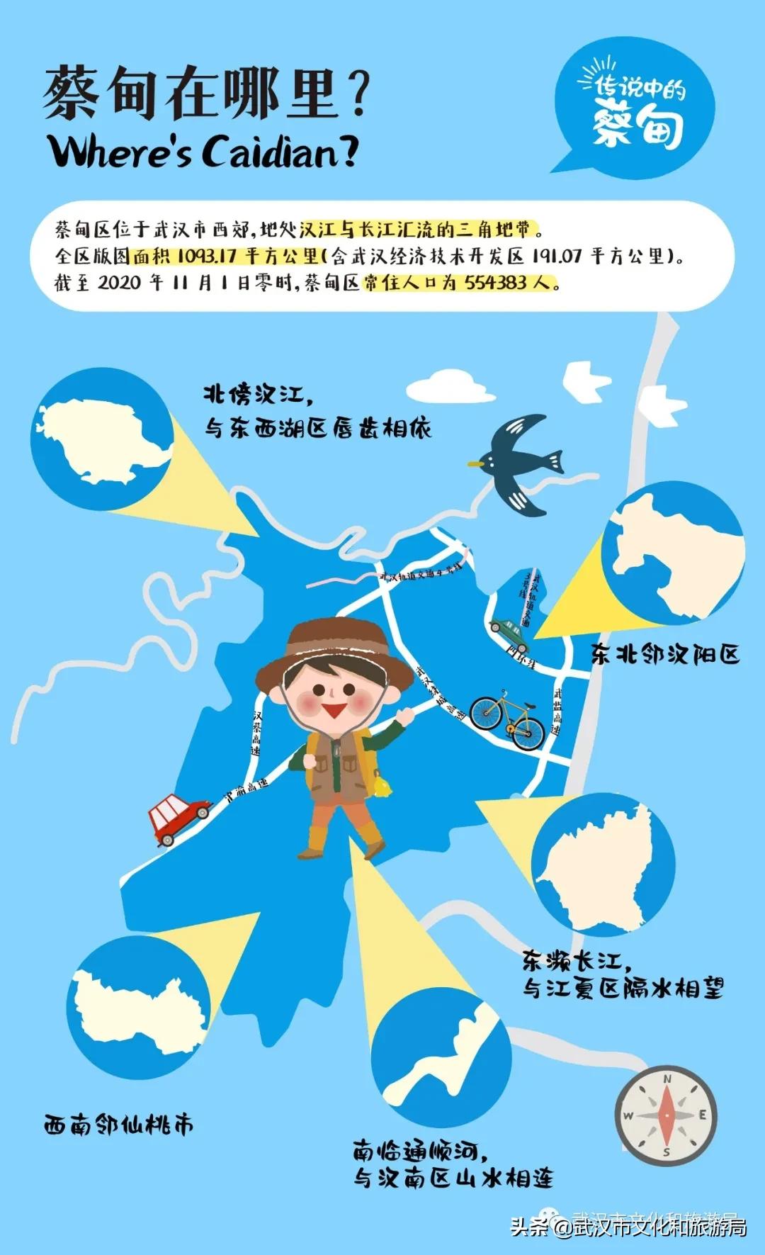 蔡甸区游玩,蔡甸在哪里