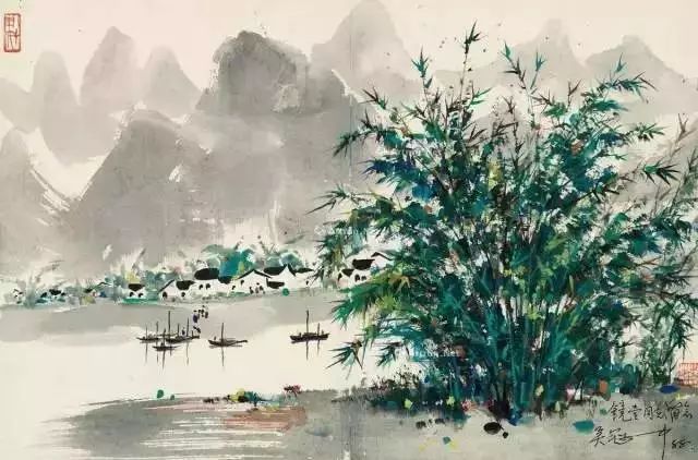 吴冠中竹子图,吴冠中画的竹子
