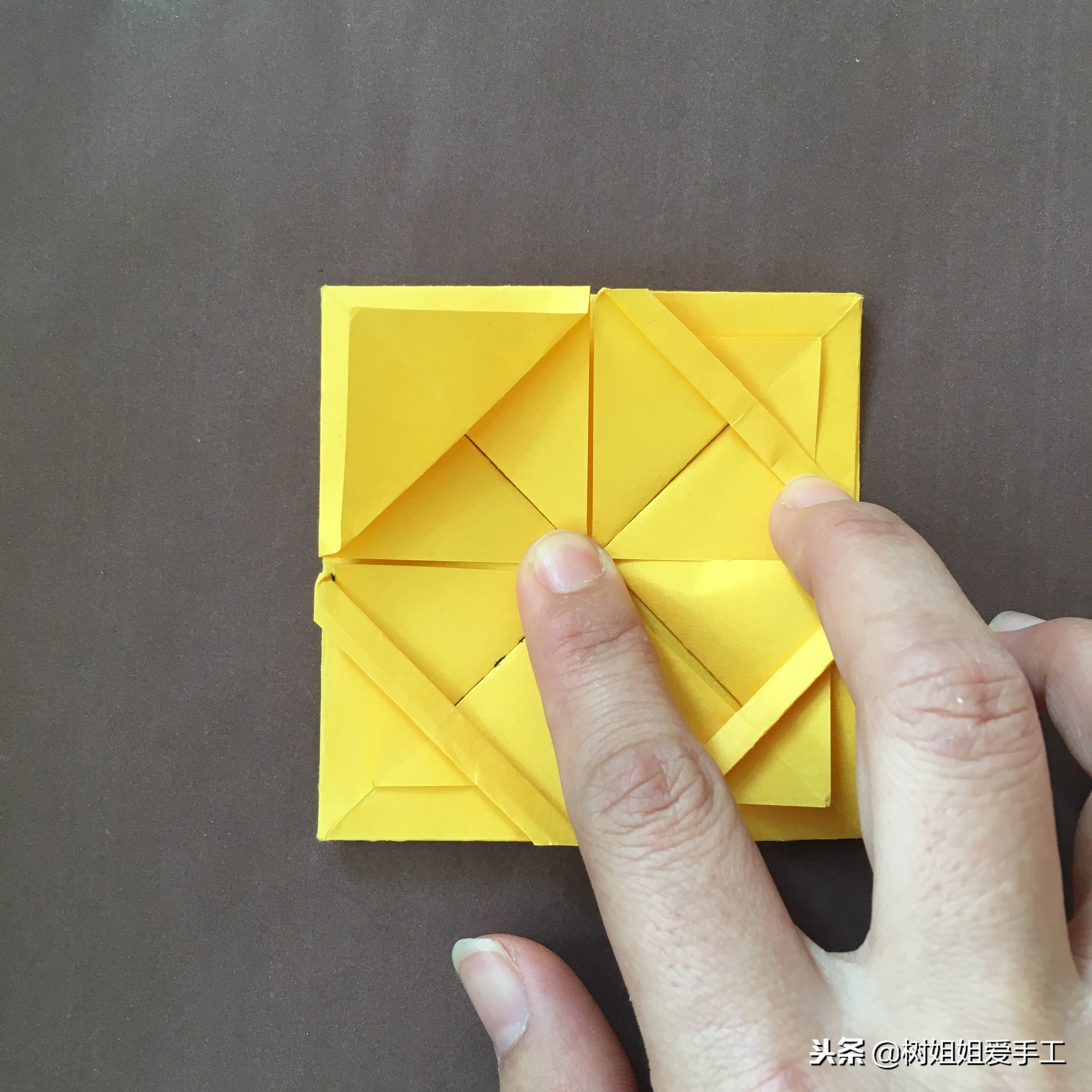 八角花篮手工制作折纸,八角小花篮折法