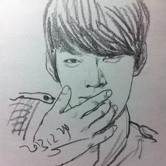 人物速写肖像画,速写是看一眼就能画出来的吗