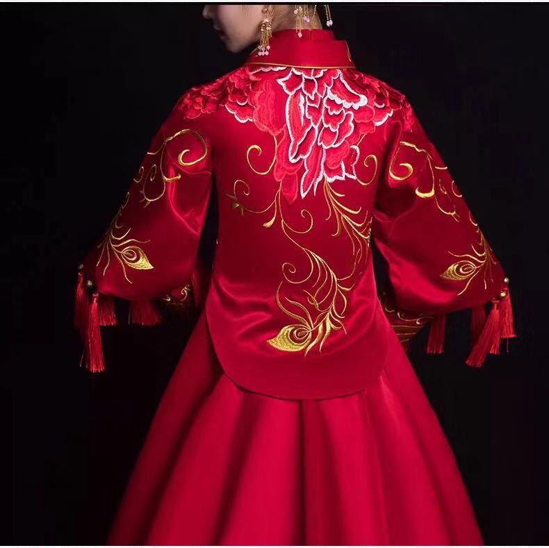 最适合穿中式嫁衣,新款秀禾服新娘礼服中式嫁衣