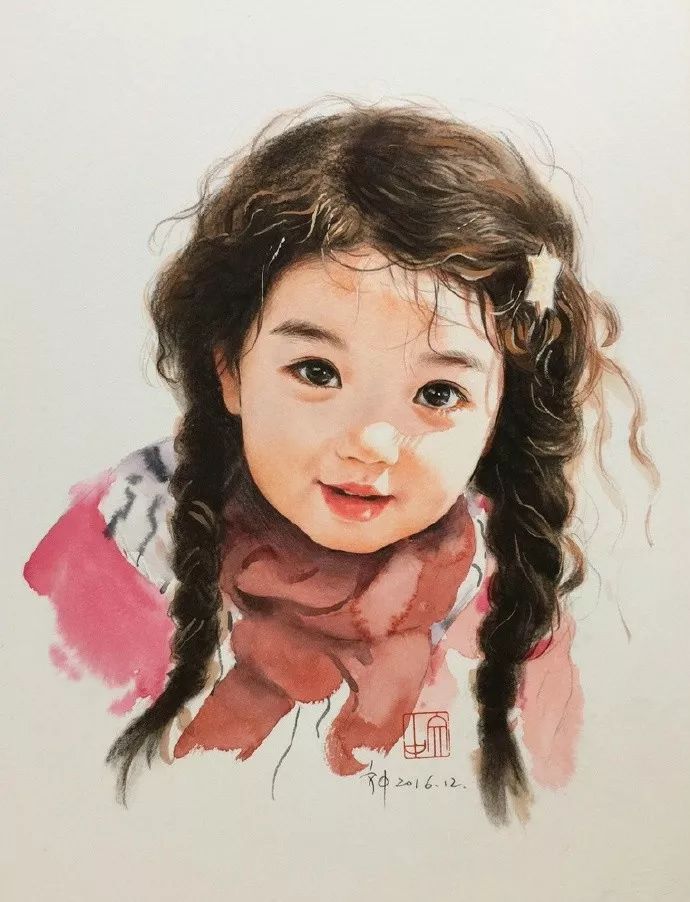 比起打印画，美院毕业的他，笔下这种彩铅水彩画才好看哭了~