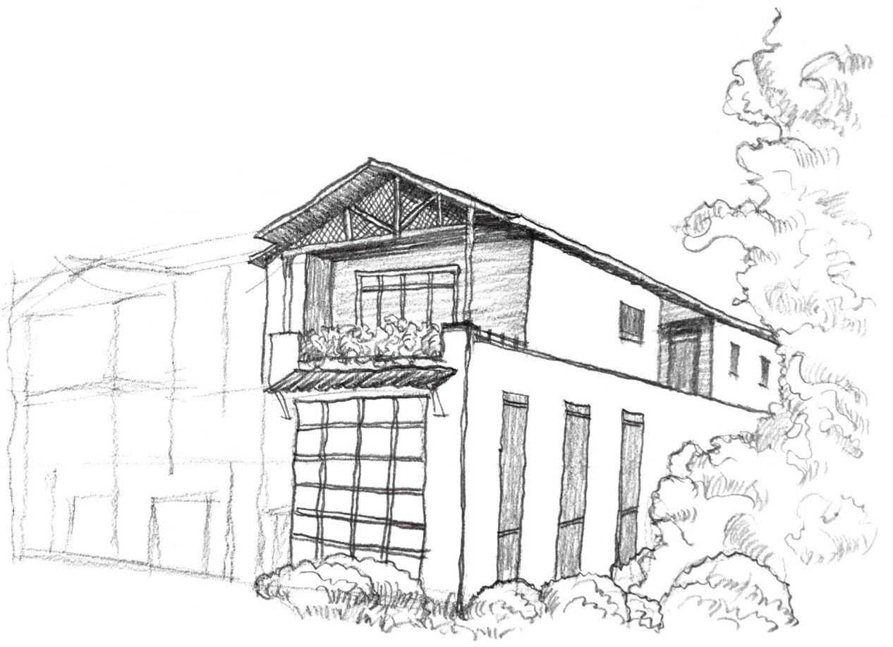 速写建筑入门基础画图片,速写画房子初学者入门教程