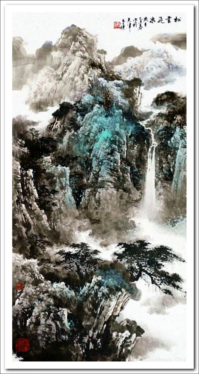 溪山国画山水画,郭金标山水画大全