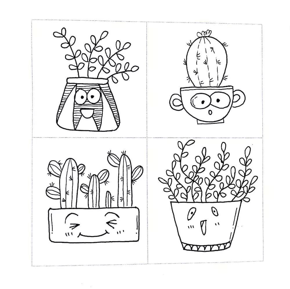 简笔画植物手抄报,手抄报植物简笔画